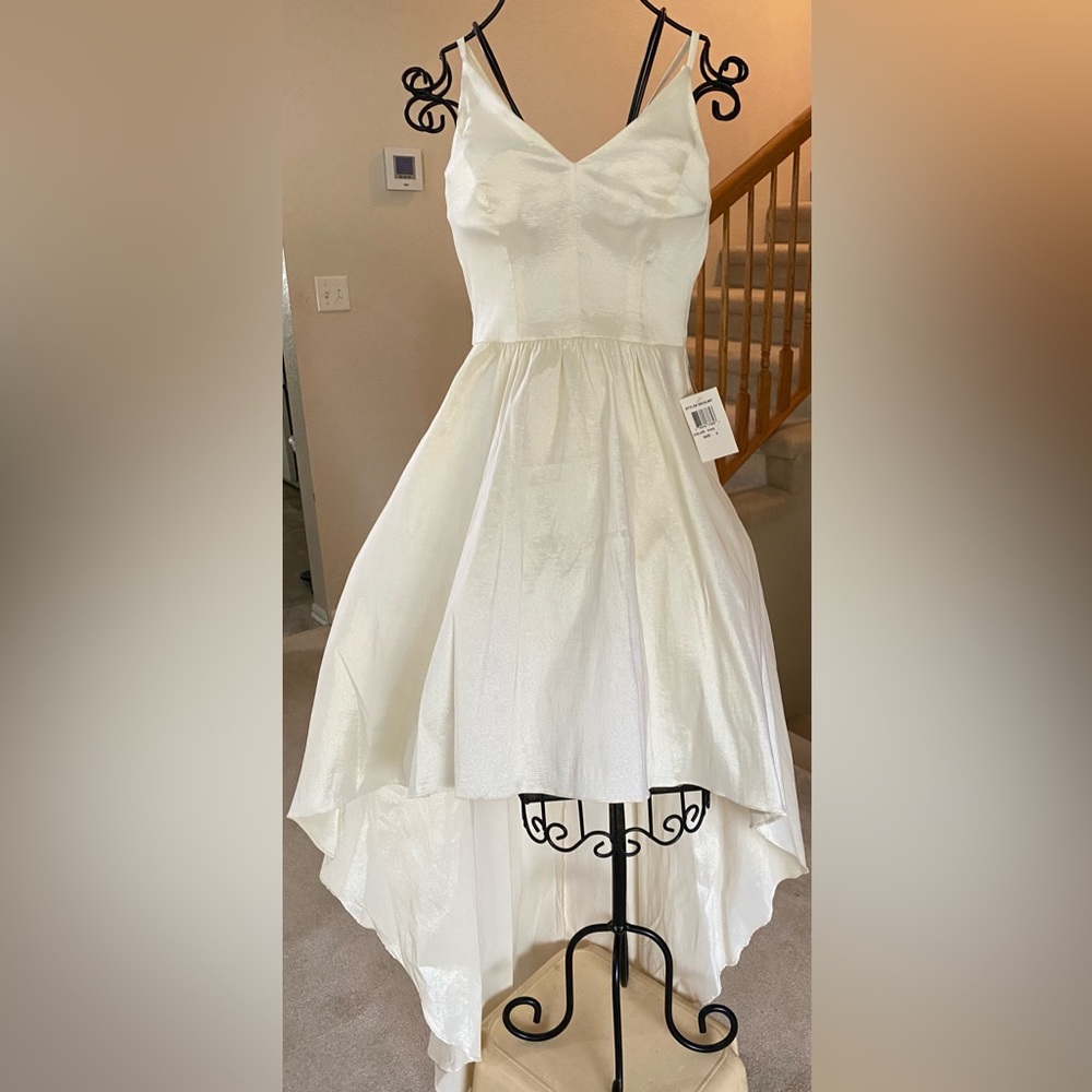 Ivory High-Low Gown